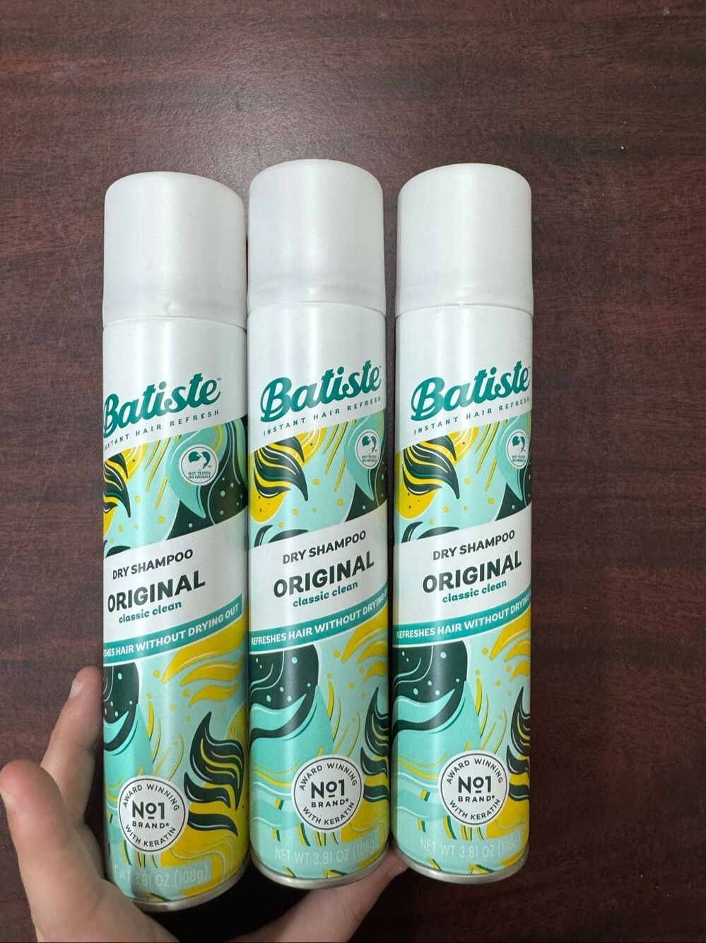 New Batiste Original Classic Clean Dry Shampoo (3 cans)- 3.81 oz.